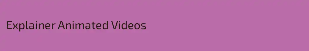 Explainer Animated Videos